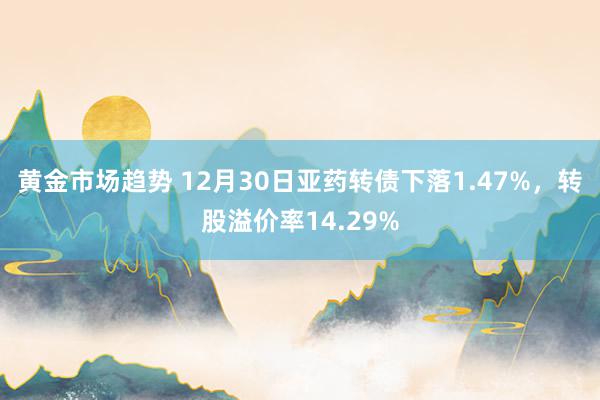 黄金市场趋势 12月30日亚药转债下落1.47%，转股溢价率14.29%