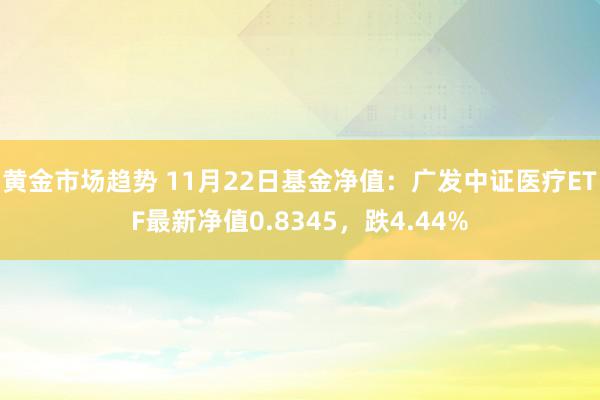 黄金市场趋势 11月22日基金净值：广发中证医疗ETF最新净值0.8345，跌4.44%