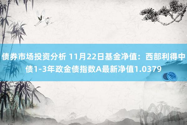 债券市场投资分析 11月22日基金净值：西部利得中债1-3年政金债指数A最新净值1.0379