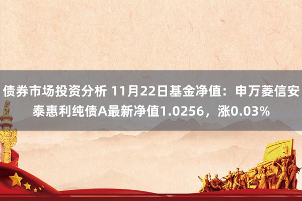 债券市场投资分析 11月22日基金净值：申万菱信安泰惠利纯债A最新净值1.0256，涨0.03%