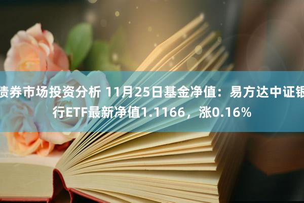 债券市场投资分析 11月25日基金净值：易方达中证银行ETF最新净值1.1166，涨0.16%