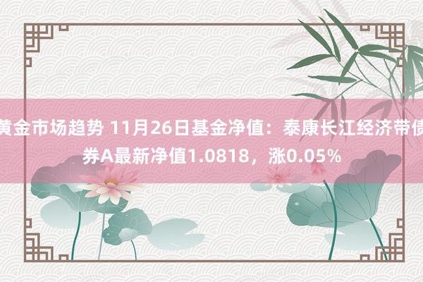 黄金市场趋势 11月26日基金净值：泰康长江经济带债券A最新净值1.0818，涨0.05%