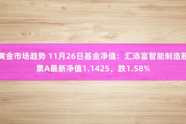 黄金市场趋势 11月26日基金净值：汇添富智能制造股票A最新净值1.1425，跌1.58%